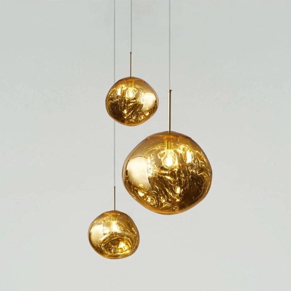 ChicGlow Pendel - Lyxig LED Taklampa för Hemmet - Guld / 15CM