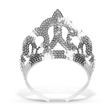 1 stk. Tiara med Sølv Pailletter 12 x 10 cm.