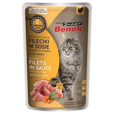 Super Benek Grain Free ångade filébitar 28 x 85 g
