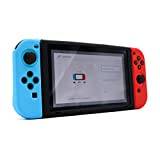 OSTENT Mjuk Silikonskyddshölje för Nintendo Switch Konsol, Färg: svart+röd+blå