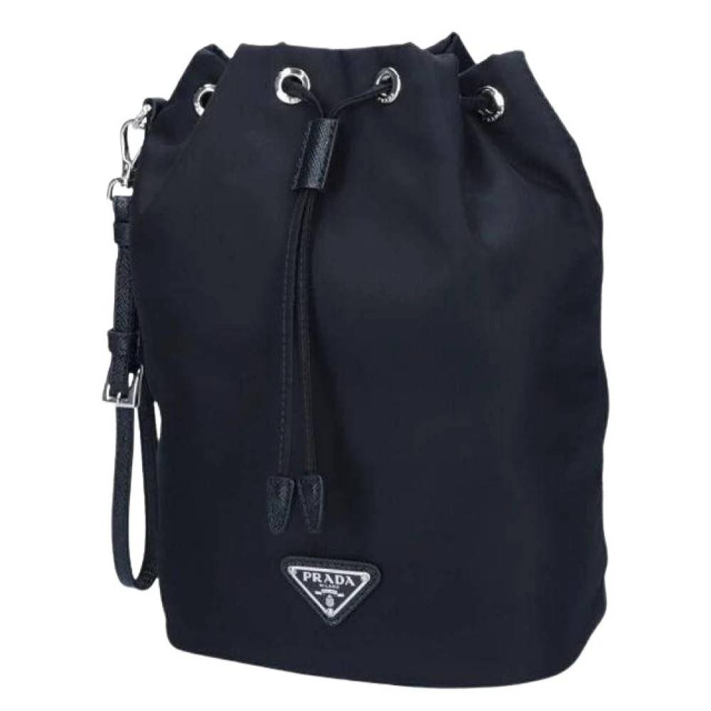 Prada Vintage Pre-owned nylon prada-tasker - Vintage - Dame - Sort - ONE SIZE - Nylon