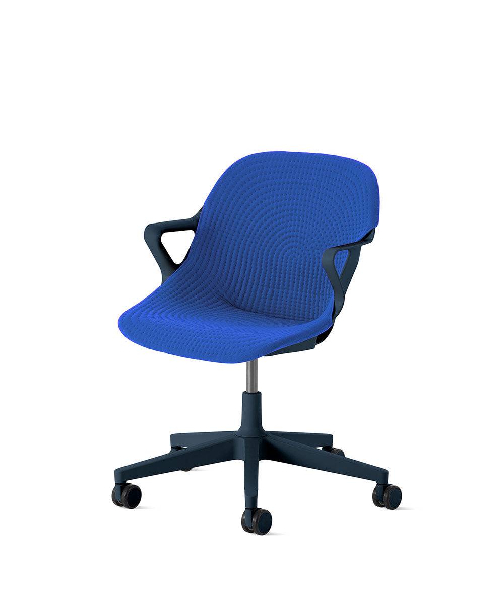 Zeph-stoel vaste armleuningenNightfall in Unibody/Bluebell by Herman Miller