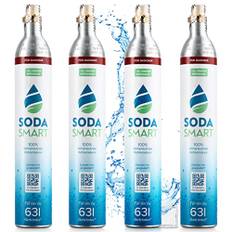 SodaSmart Premium CO2 Zylinder für Quooker Wassersprudler | Gefüllt mit 425g Kohlensäure +25g extra für mehr als 60l | Kohlendioxid-Zylinder als Reservepack