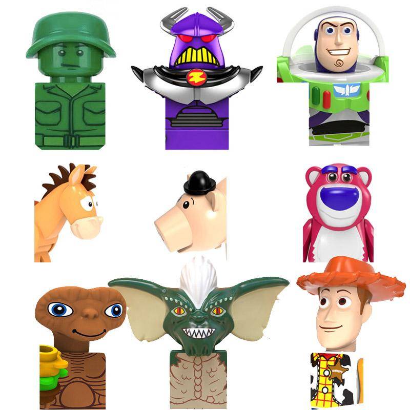 Toy Story 4 Buzz Lightyear Woody Jessie Alien Rymdväktare Zurg Modell Byggklossar Upplys Figur Klossar Leksaker För Barn beige