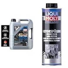 LIQUI MOLY Top Tec 4600 5W-30 | 5 L | Synthesetechnologie Motoröl | Art.-Nr.: 3756 & Pro-Line Motorspülung | 500 ml | Öladditiv | Art.-Nr.: 2427