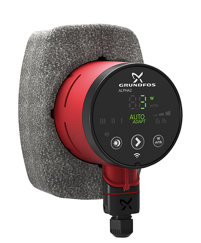 Grundfos ALPHA2 cirkulationspumpe 20-60 N, 150mm. 1x230V 50Hz 6H