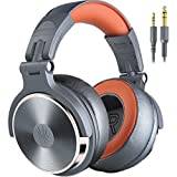 OneOdio Hi-Res Over Ear-hörlurar för studioövervakning och blandning, professionella adapterfria DJ-inspelningar trådbundna headset med proteinläderöronkåpor, 50 mm drivrutin (Pro-50 metallblå)