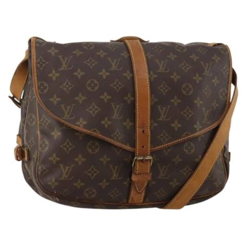 Louis Vuitton Vintage Pre-owned Saumur 35 Skuldertaske - Vintage - Dame - Brun - ONE SIZE - Uld