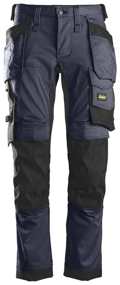 Snickers AllroundWork Arbejdsbukser med stretch og hylsterlommer, model 6241 Navy/Black C46
