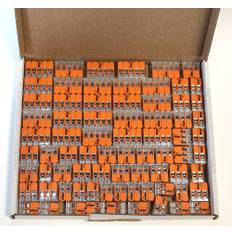 Wago 221 Klemmen SET 50x 221-412, 221-413, 221-415 - Kabel Verbinder in der wiederverschließbaren Box - Original WAGO