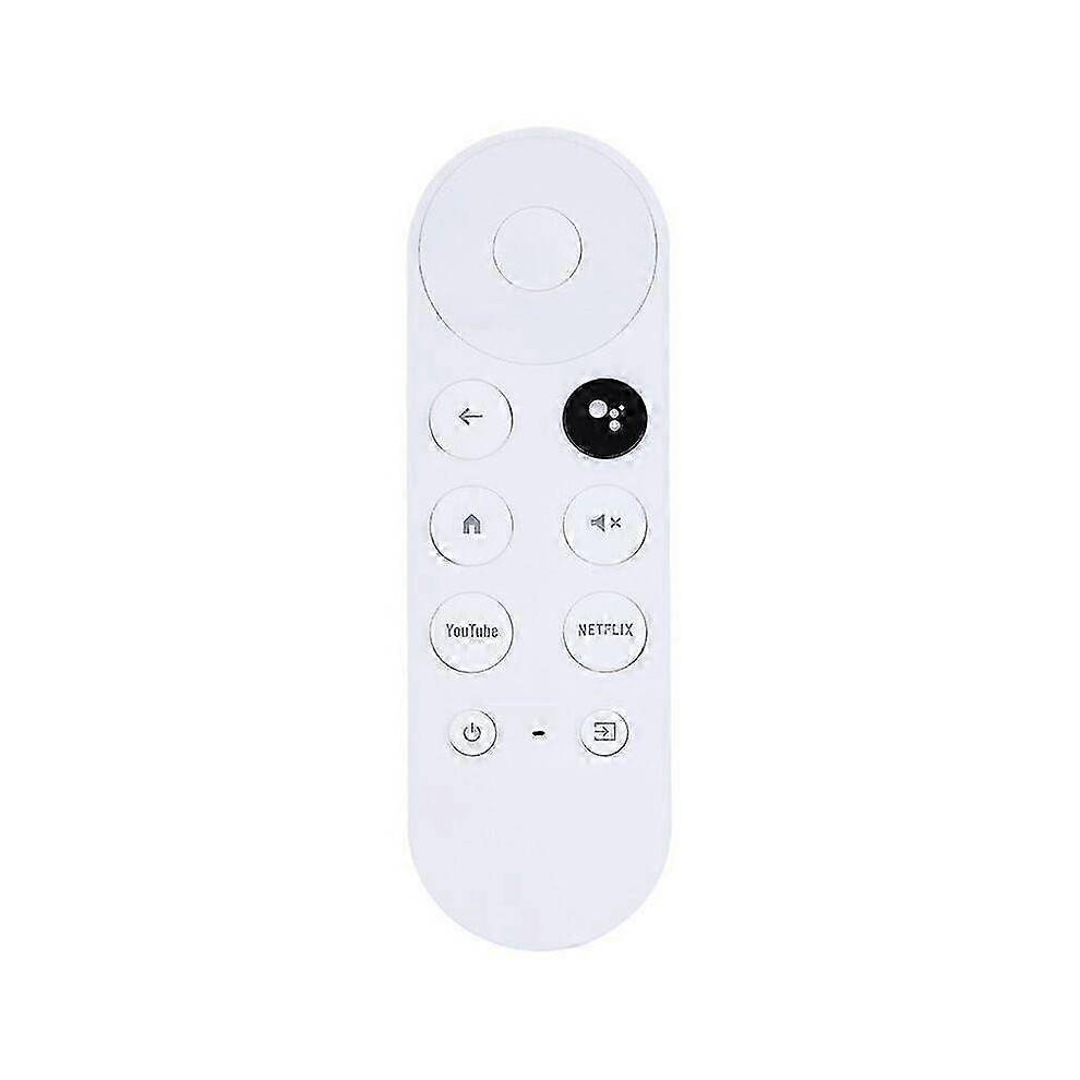 Stemmestyret Bluetooth IR-fjernbetjening, kompatibel med Chromecast TV 4K med Netflix- og YouTube-knapper (kun erstatningsfjernbetjenin