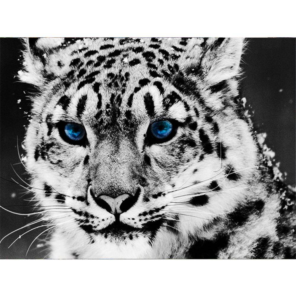 5d Diamantmålning Kvinna Djur Diamantbroderiförsäljning Leopardbilder av Rhinestones Mosaikhantverk Full Square 20X30CM