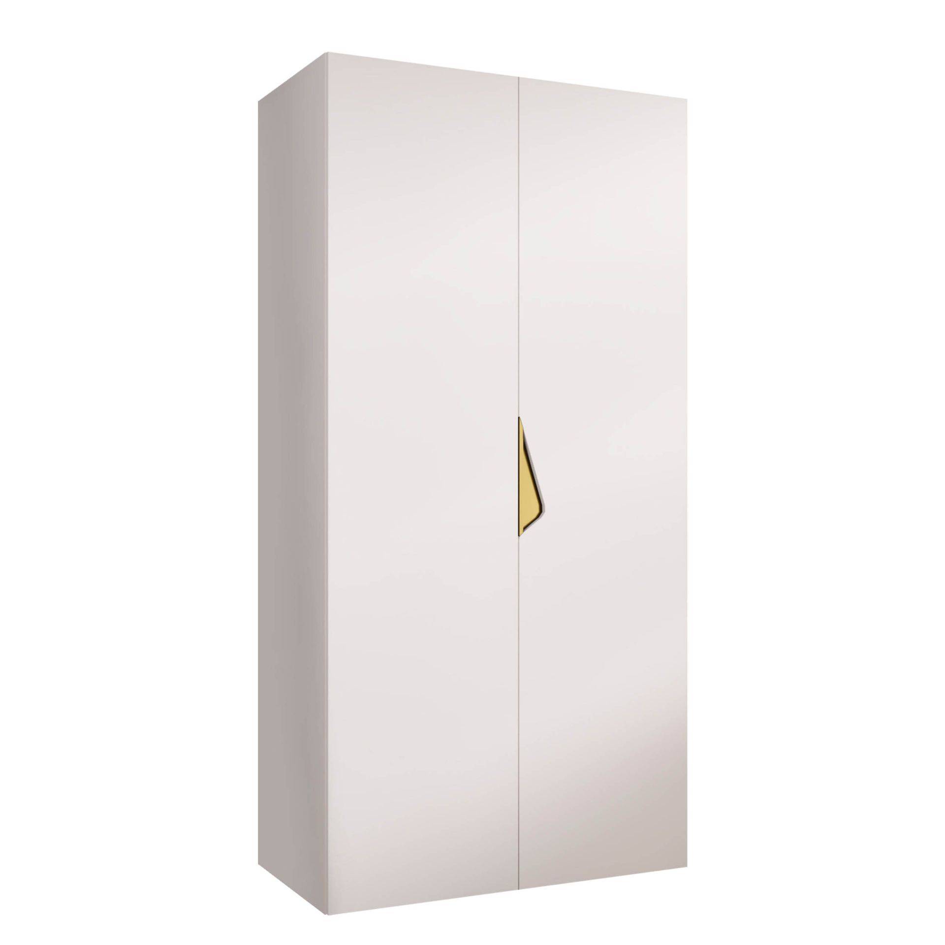 Tensa Garderob 100 cm - Vit, guld Klädskåp & fristående garderob Guld,Vit