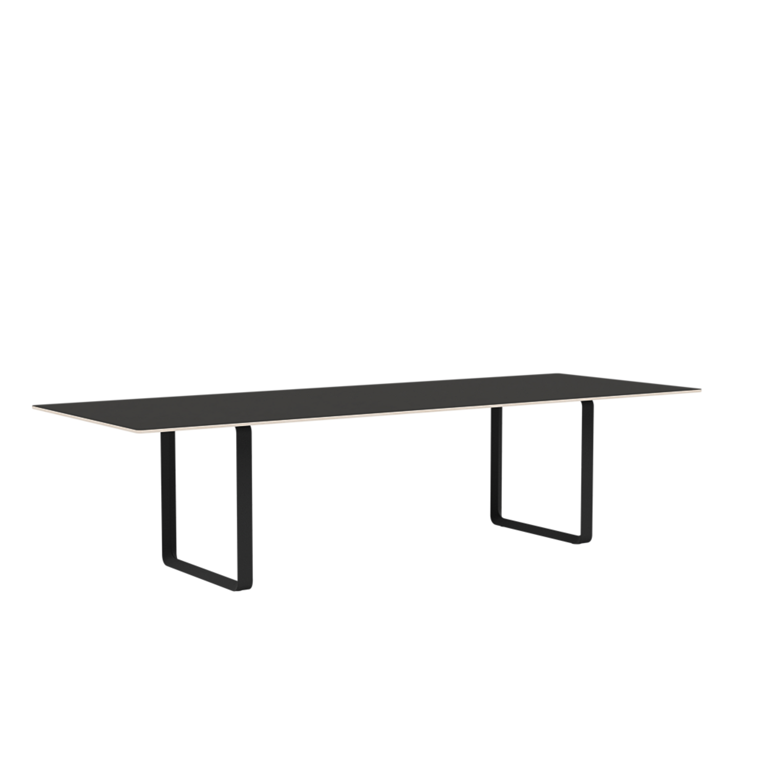 70/70 Bord fra Muuto 295 x 108 cm / Black Linoleum Plywood Anthracite Black - Jacobsen Plus