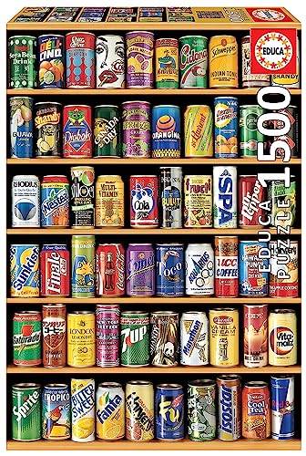 Educa – Pussel 1 500 delar för vuxna | Dryckesburkar collage, 1 500 bitar pussel för vuxna och barn från 14 år, fotografi, andra (14446)