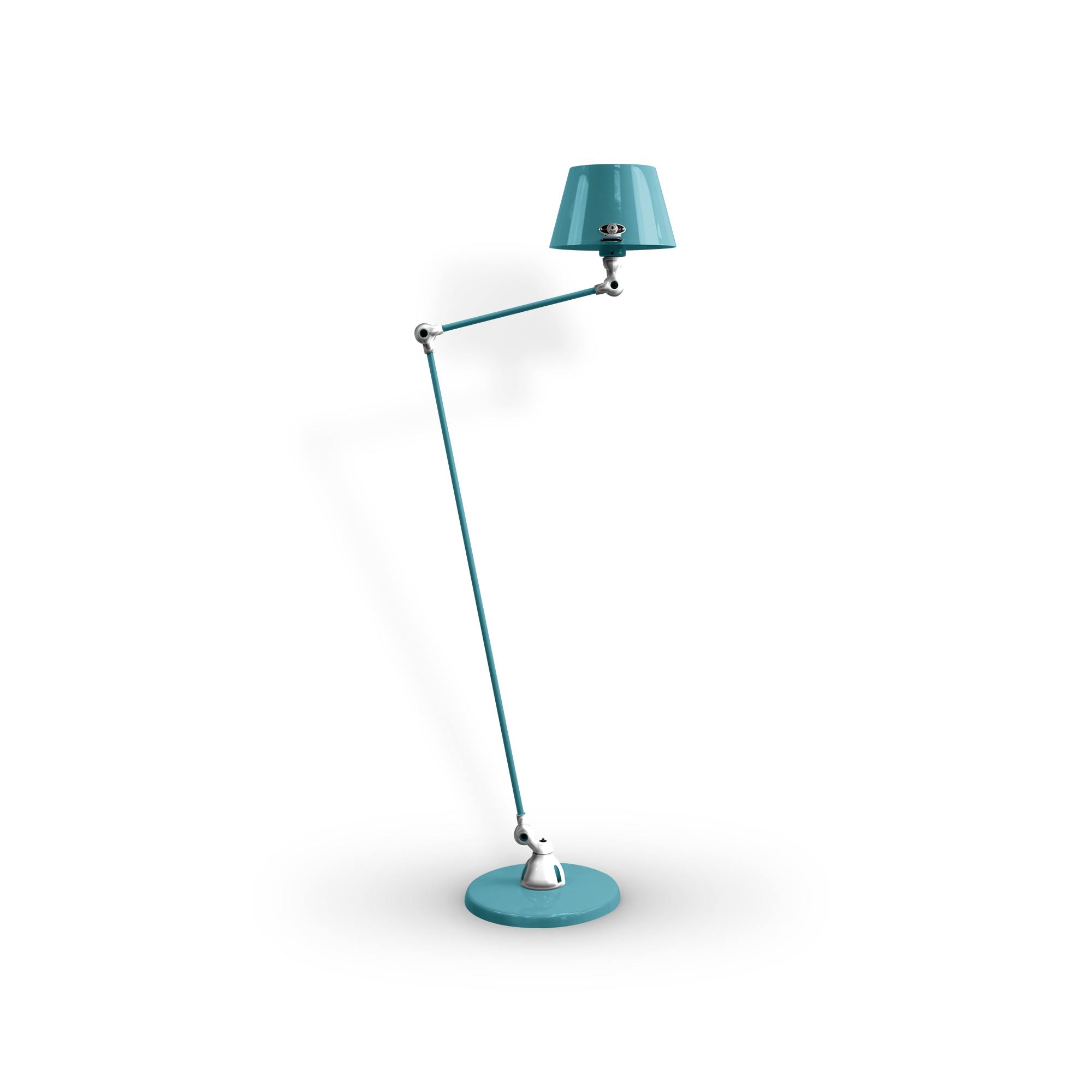Aicler AID833 gulvlampe fra Jieldé - Ocean blue / Poleret/blank