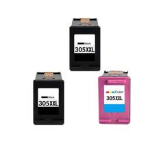 HP 305 XL combo pack 3 stk - BK/C 54 ml - Kompatibel blækpatron