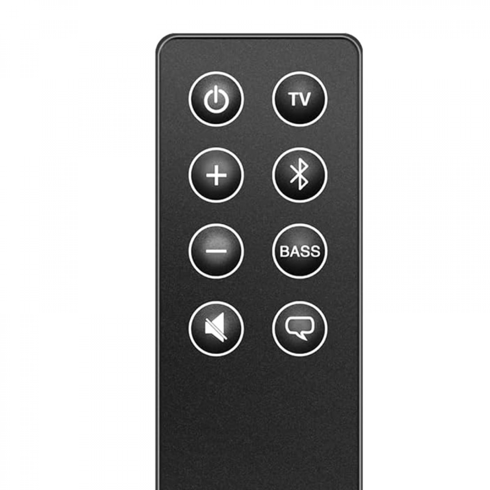Kompatibel med Bose Solo Soundbar Series II fjernbetjening, ergonomisk universel reservefjernbetjening, sort