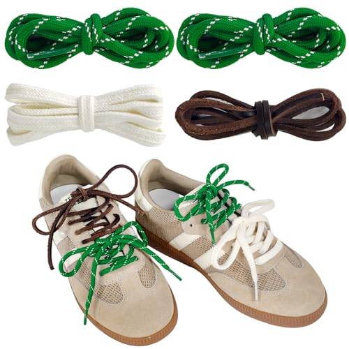 UamGlsob 4 st flerfärgade skosnören för sneakers, cool rolig söt design gör-det-själv mode färgade skosnören ersättningssträngar