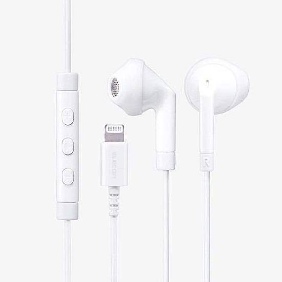 Lightning Stereo Headphones with White 13.6 Microphone, Semi-Open Type, vit