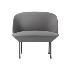Muuto - Oslo Lounge Chair, Fiord 151/Dark Grey Legs - Fåtöljer - Anderssen & Voll - Rosa - Metall/Textilmaterial/Skum