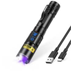 DARKBEAM UV ficklampa Svart ljus 395nm, LED ficklampor hög lumen USB uppladdningsbara stark för camping, blacklight lampa woods lamp torch för husdjursurindetektor, uranglas, härdning av harts