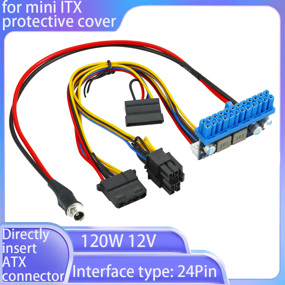 DC-ATX 120W 24Pin PSU 12V High-Power Module For Desktop Server PC Mini ITX Pico PSU Switch Directly Plug Computer Power Supply