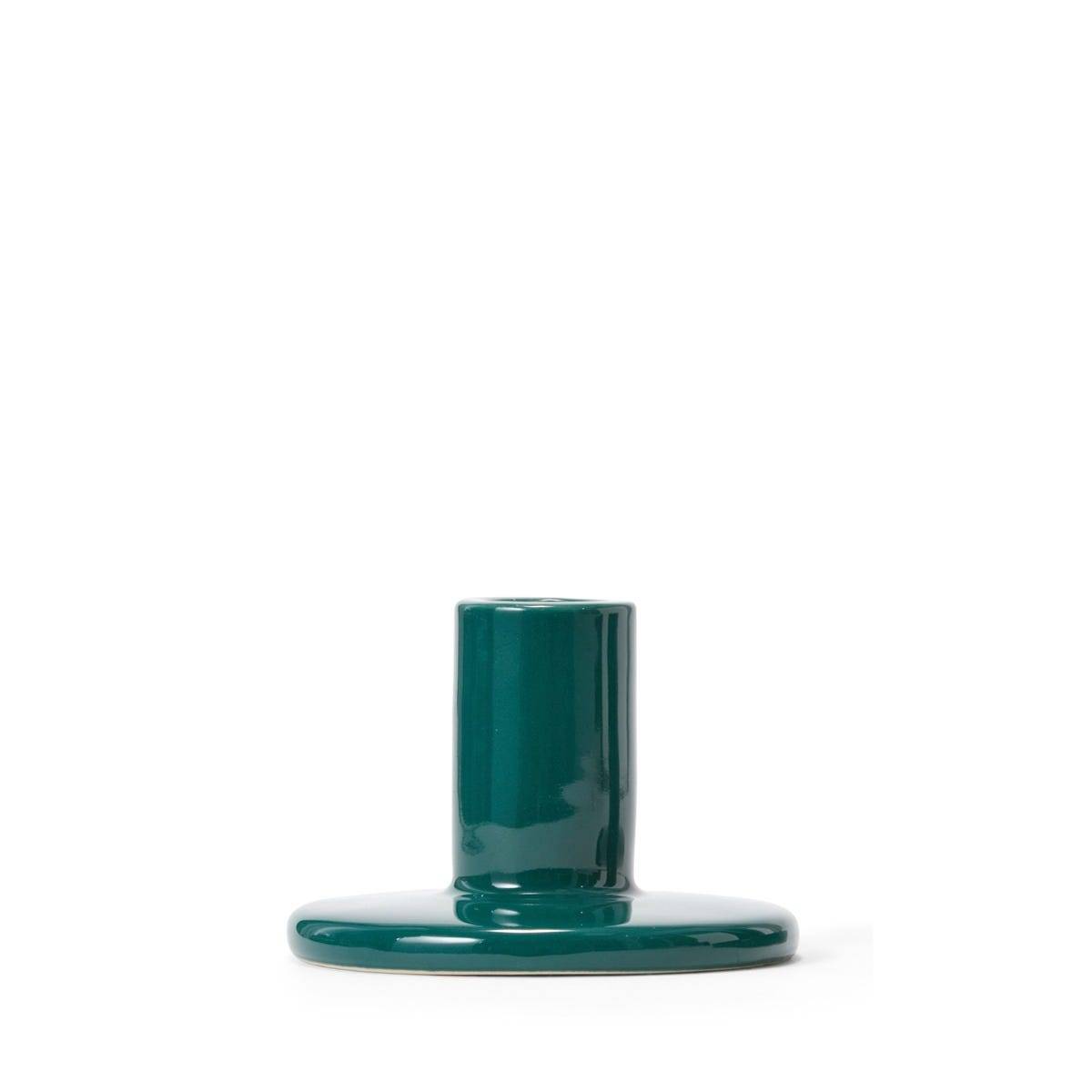 Ljusstake Signal Stengods 6,8x10cm Grön