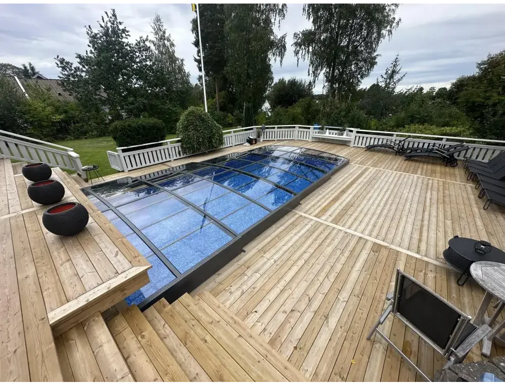 Pooltak Albixon Sydney 3.5×3.5 (Enkelskena, Antracit)