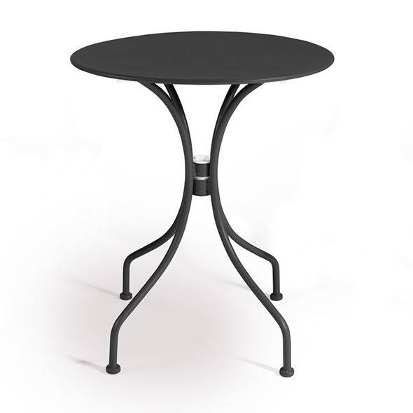 Cafébord Anna, udemøbler, diameter 600 mm sort