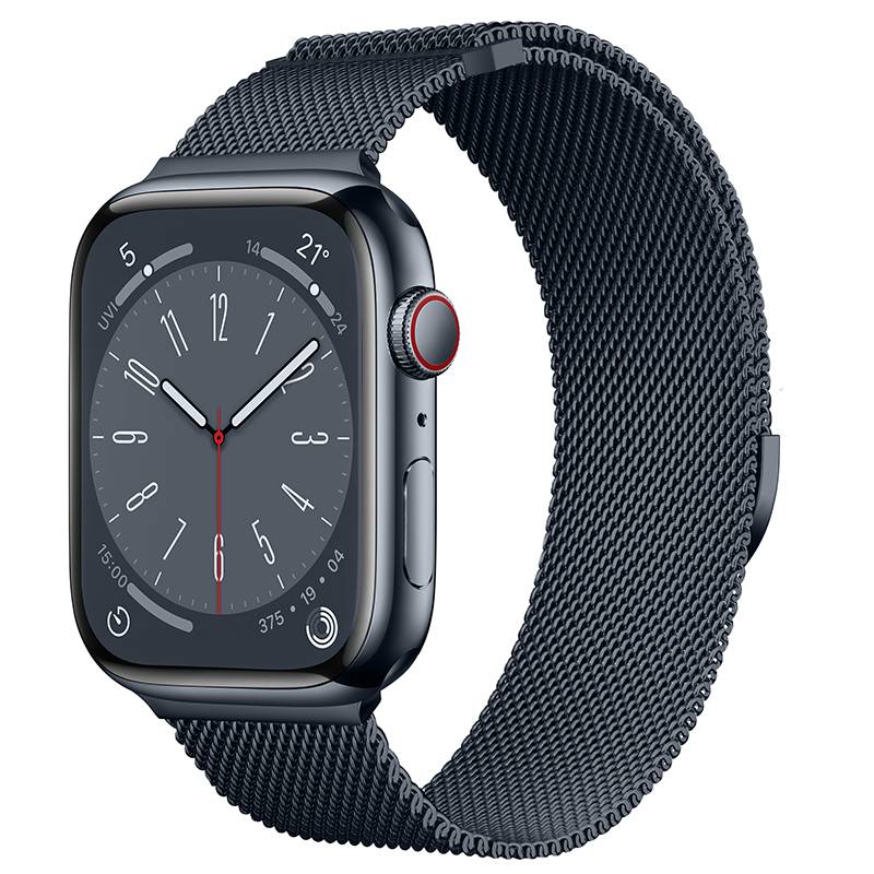 Armband Milanese Apple Watch SE 3 44mm Midnight Blå