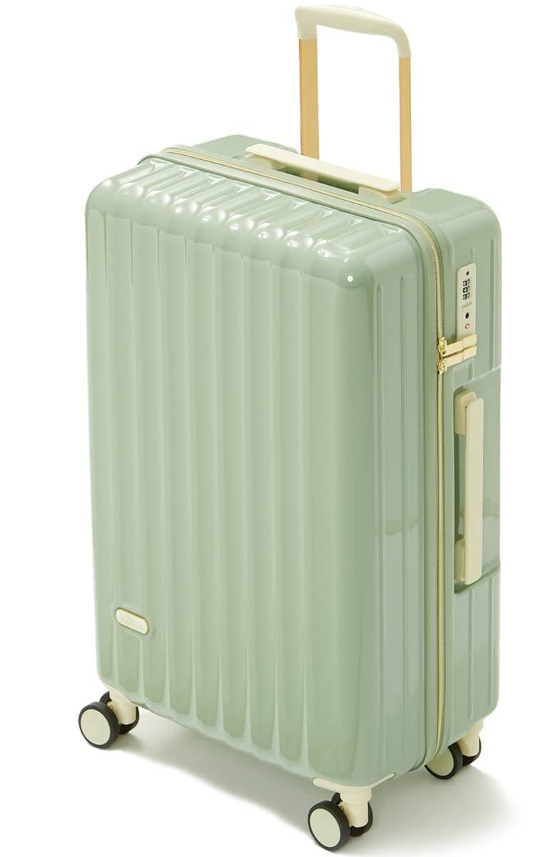 fancywonderland carry carry large TSA l size s suitcase, case, bag, carry-on, ultra-lightweight, capacity, lock, travel, s, m, (pistachio green, size)