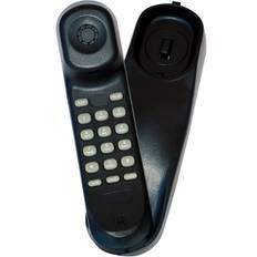 Vægtelefon med ledning, Slim Trimline-telefon til hoteller, Sæt vægtelefon til hjemmet/badeværelset/skolen/kontoret Sort