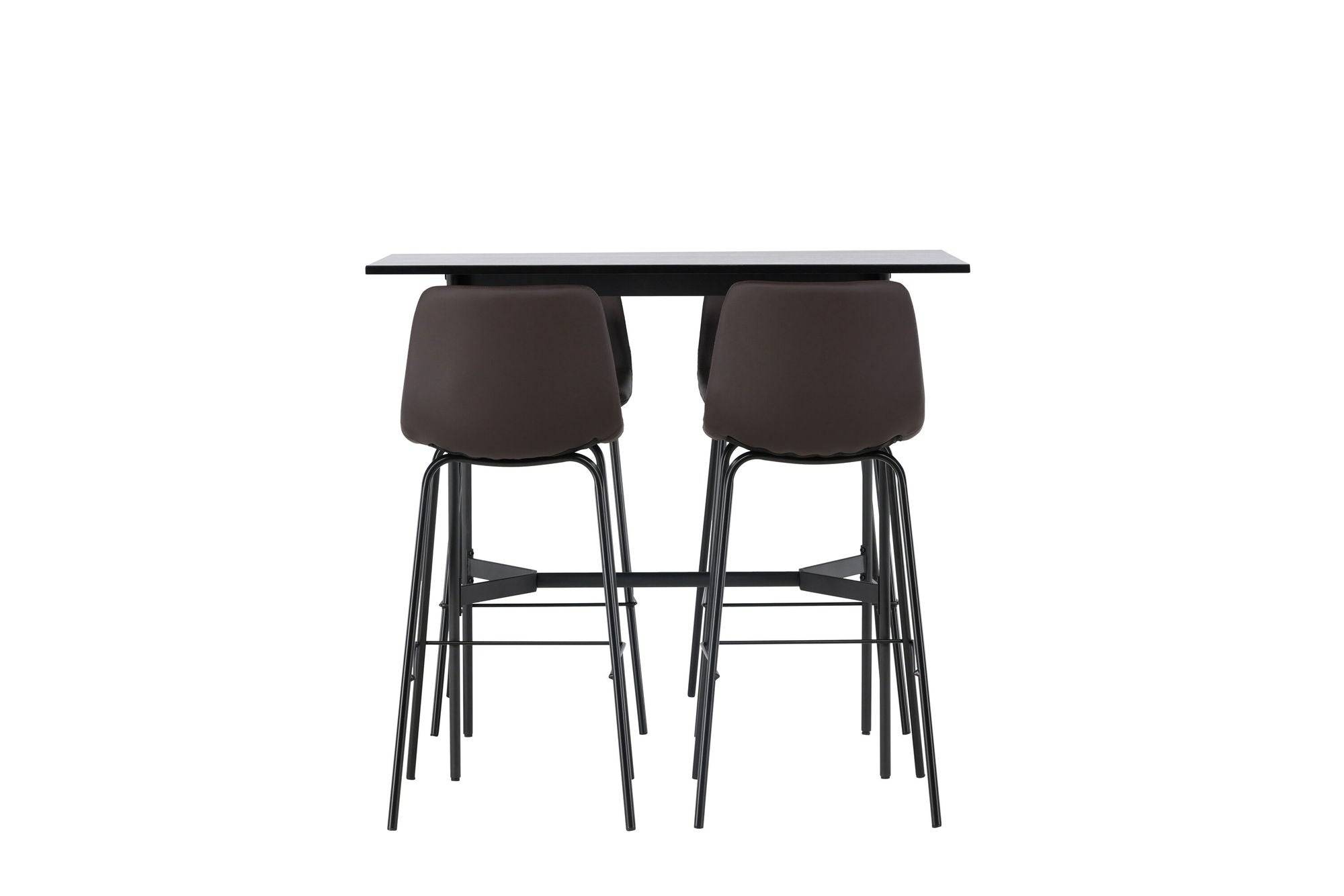 Venture Home Rax Bar bord 120*60 - Black / Black MDF +Alexi Bar stol - Matte black / Dark brown PU _4