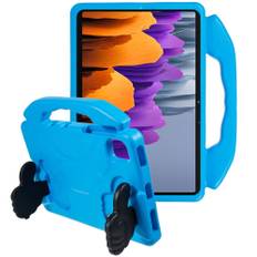 Samsung Galaxy Tab S9 / S8 / S7 / Xiaomi Pad 5 Børne cover - Thumb Kickstand Tablet Cover - Blå