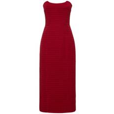 Ryder Strapless Tweed Midi Dress - Red - 10 - 12