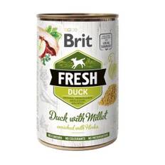 BRIT FRESH Duck with millet 400 g anka och hirs mokra mat för hundar