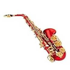 Saxofon Eb Altsax Matt Svart Röd Blå Lila Pläterad Snidad Yta E Platt Instrument Sax Med Instrumentfodral(Red)