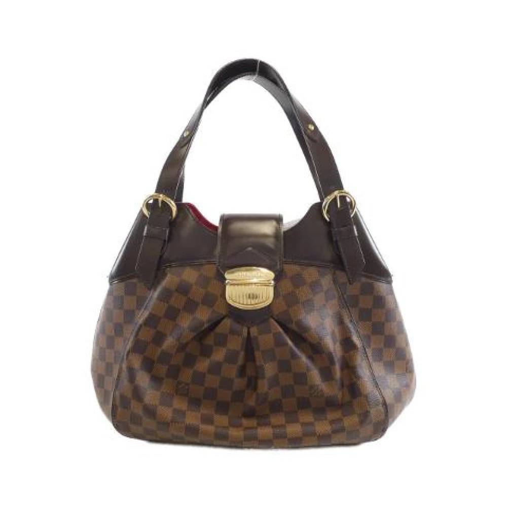 Louis Vuitton Vintage Pre-owned Sistina Damier Skuldertaske - Vintage - Dame - Brun - ONE SIZE - Uld