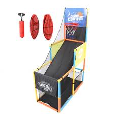 Kids Basketball Hoop Single Shot System Game Set Indoor Outdoor Sports Toys with 2 Balls Air Pump