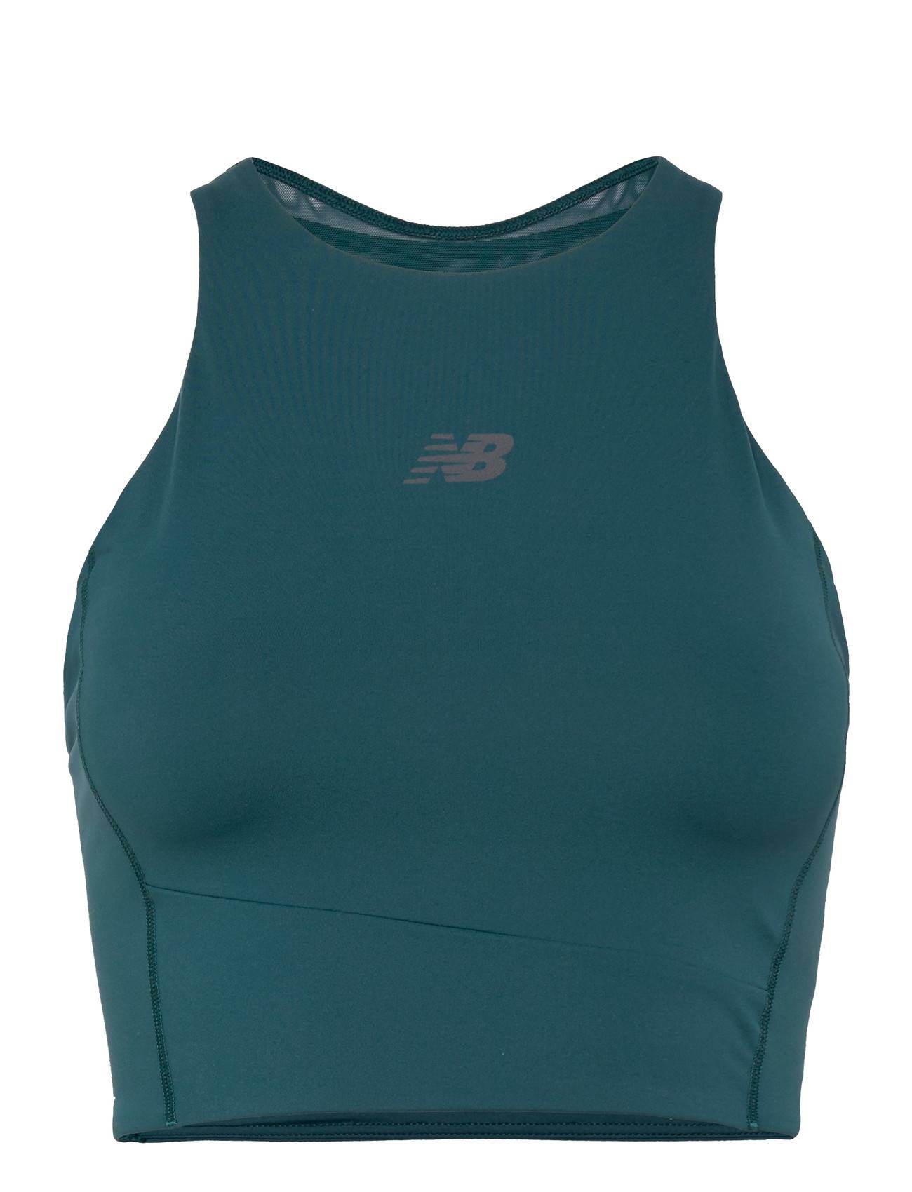 New Balance Rc Elite Storage Crop Tank - Green - M