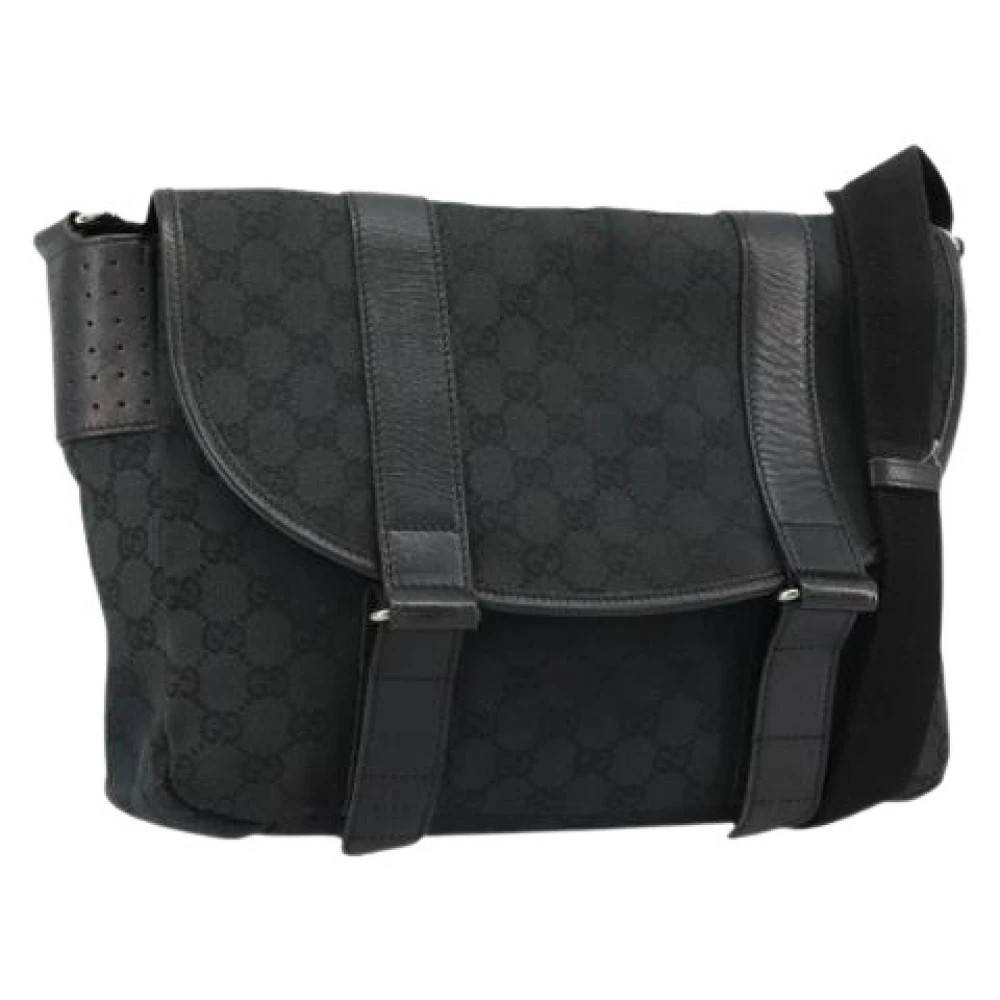 Gucci Vintage - Pre-owned Vintage GG Canvas Axelremsväska Vintage - Dam - ONE Size - Läder