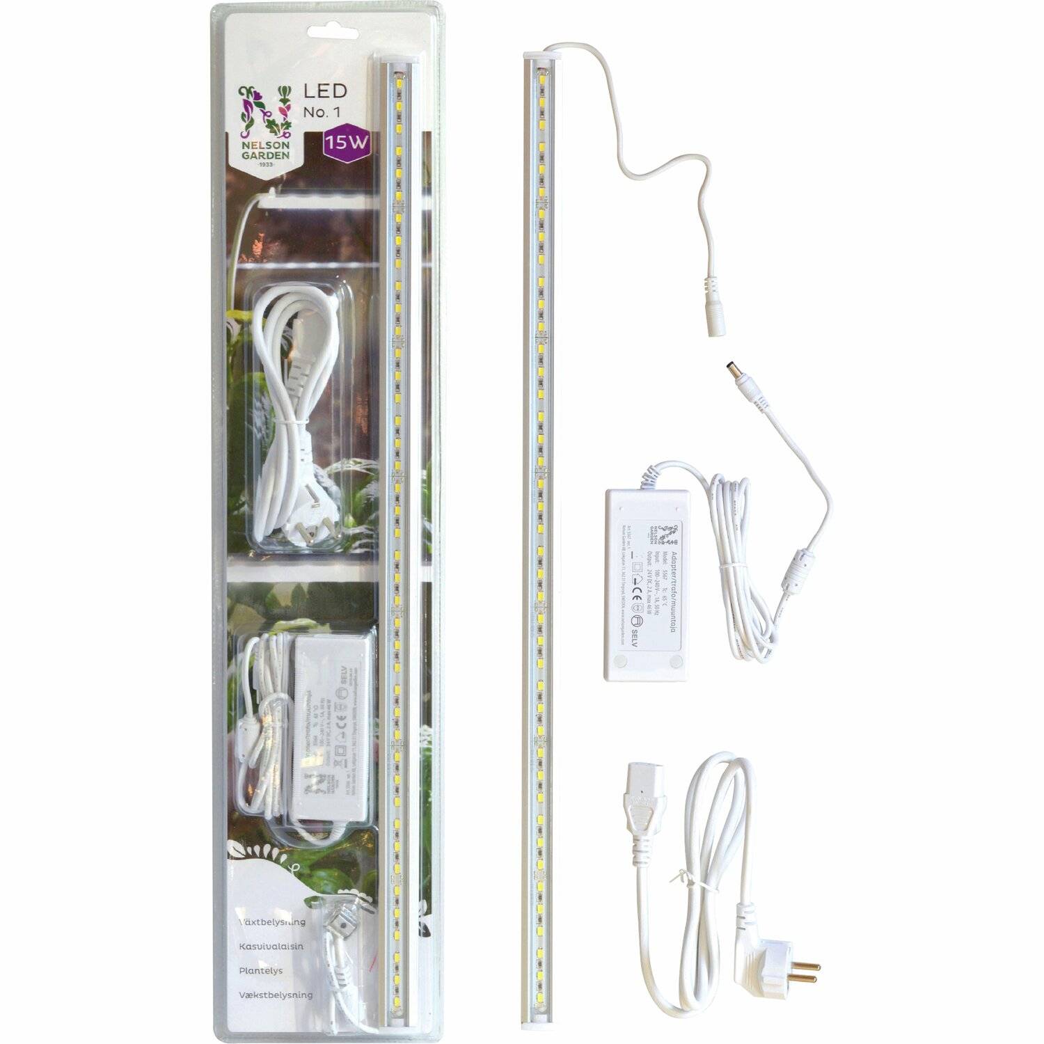 Växtbelysning Nelson Garden LED-ramp m adapter No1 15W