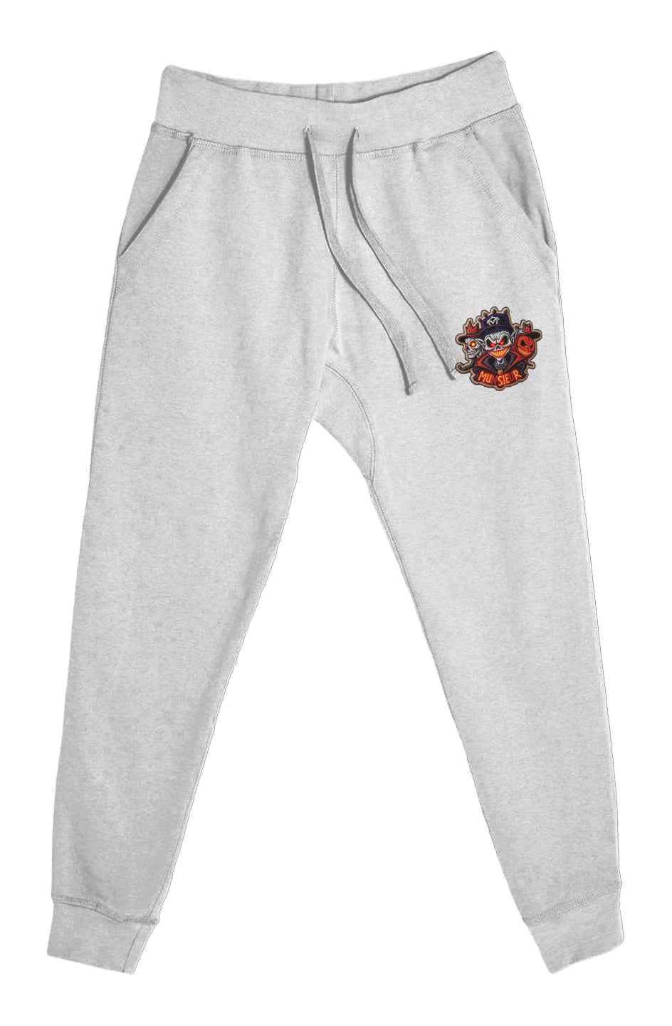 Men's Halloween Print Premium Joggers (Embroidered) - White / xl (xl)