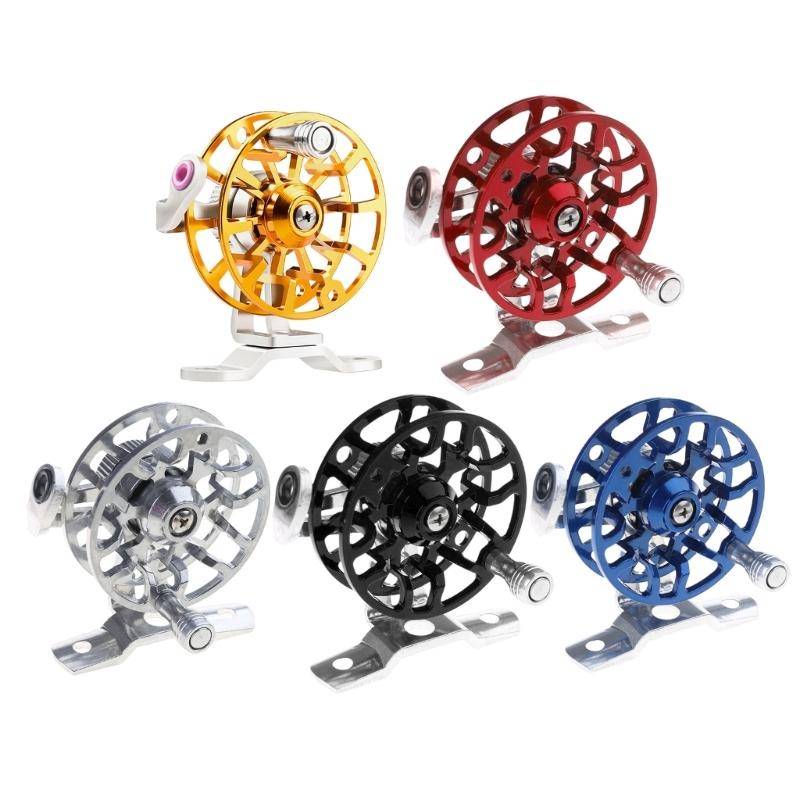 Mini Svänghjul Lättviktigt Fiskeutrustning för Öring Gädda, Flugrulle, 53 mm/50 g Helt Metallisk Fiskrulle med Uppgraderad Bas silver