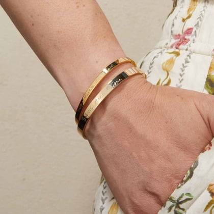 Brazalete Fino personalizado en acero
