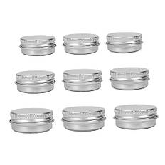 9 St Rund Aluminiumburk Krämbehållare i Aluminium Burk Av Aluminiumplåt Vaxförseglad Burk Aluminiumburkar Med Lock Behållare Med Lock Bulk Ljusburkar Metall Resa Förpackningslåda
