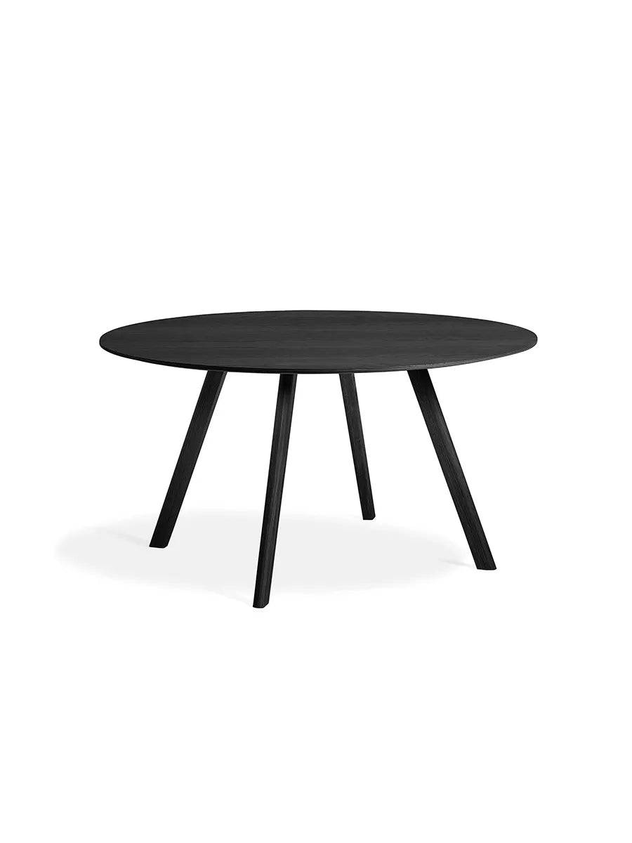 Copenhague CPH25 Bord, Ø140 cm fra Hay Sortbejdset eg / Sort linoleum - Jacobsen Plus
