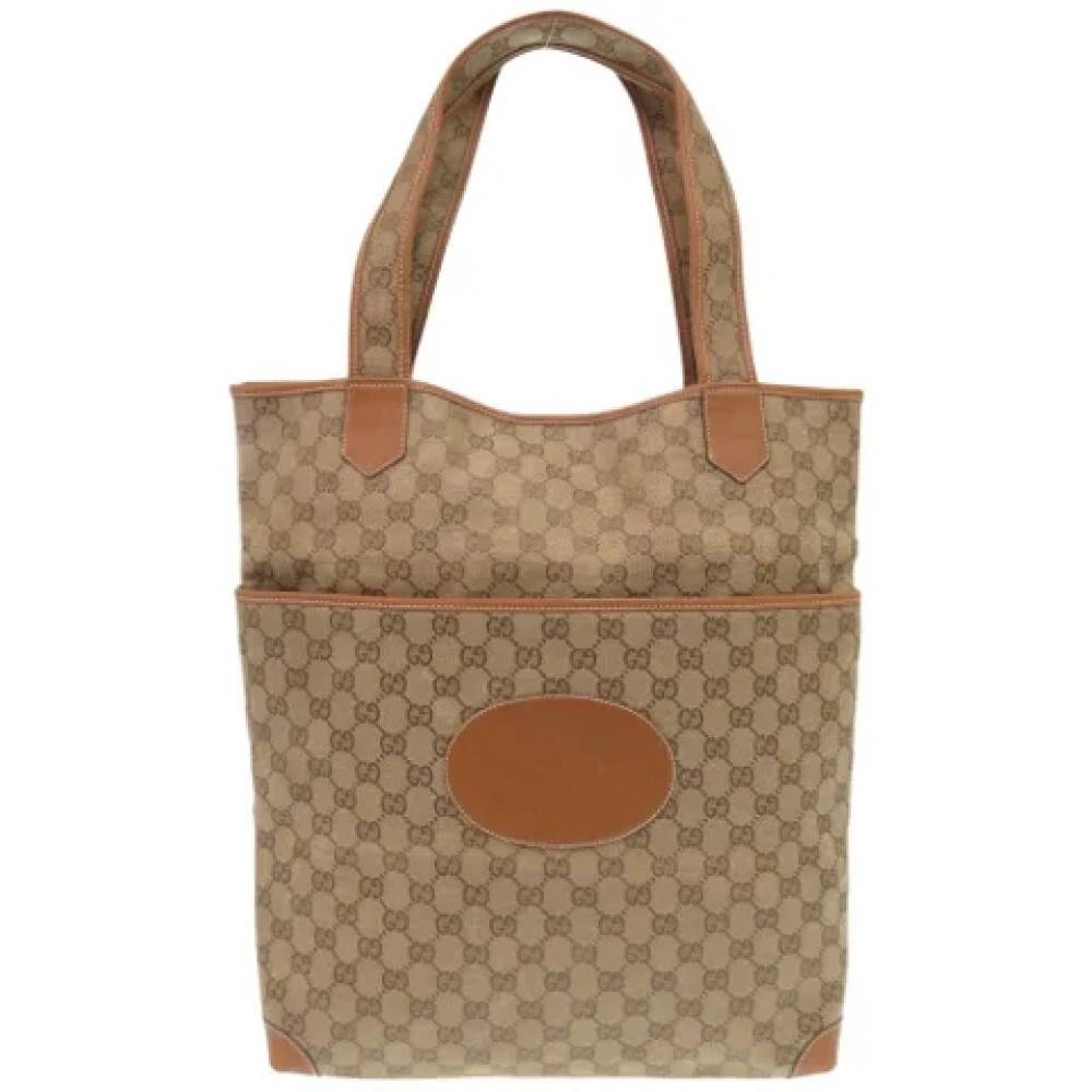 Gucci Vintage Pre-owned Canvas gucci-tasker - Vintage - Dame - Beige - ONE SIZE - Uld