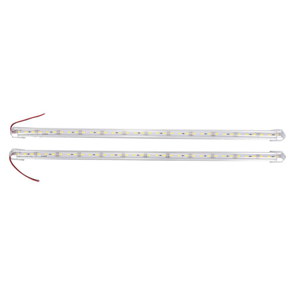 2 St Aluminiumlegering Styv LED Strip Rod Light VattentäT 12V 50CM Varmvit
